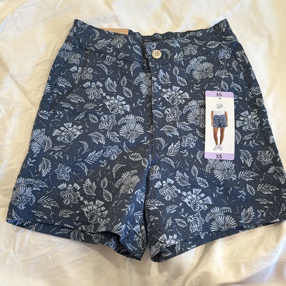 Jachs Girlfriend Ladies' Printed Chino Shorts, blue, XS - Picture 4 of 6